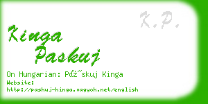 kinga paskuj business card